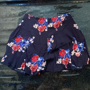 Floral Navy Blue Skirt